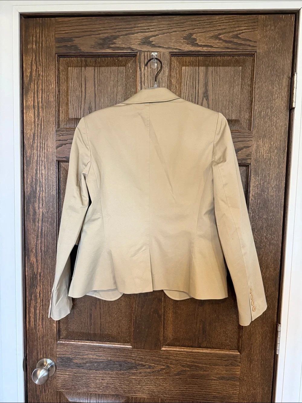 Body by Victors Khaki Beige Tailored Cotton Blend Blazer Size 6 Y2K era